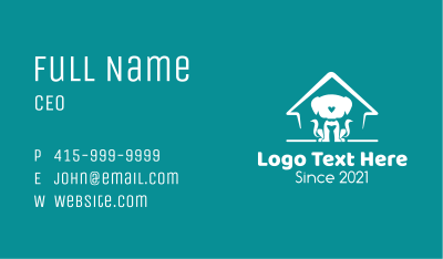 Dog Animal Shelter  Business Card Image Preview