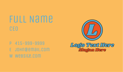 Retro Signage Letter  Business Card Image Preview