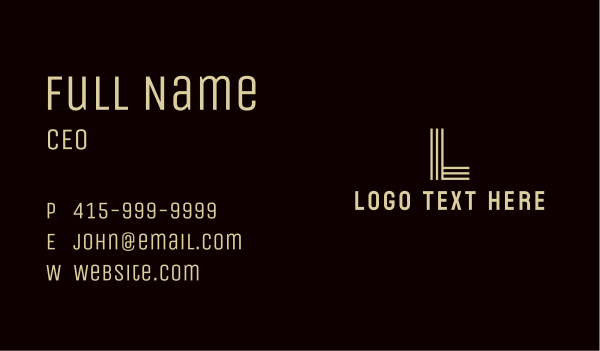 Firm Insurance Lettermark Business Card Design Image Preview