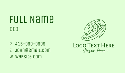 Organic Hand Leaves Business Card Image Preview