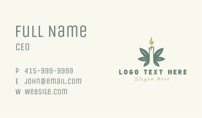 Marijuana Candle Plant Business Card Image Preview