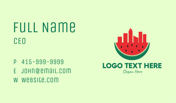 Watermelon City  Business Card Design Image Preview