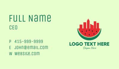 Watermelon City  Business Card Image Preview