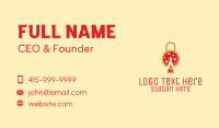 Pizza Slice Lock  Business Card Design