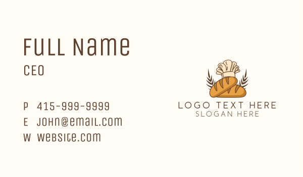 Bread Baker Toque Business Card Design Image Preview
