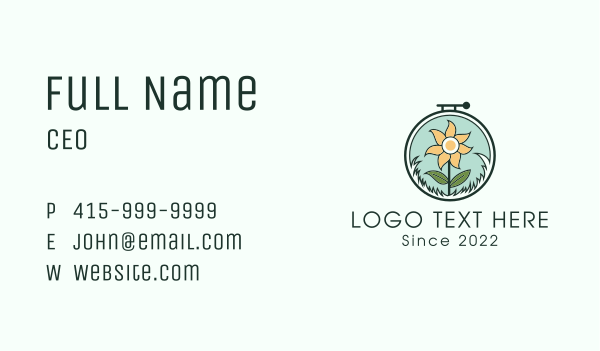 Sunflower Plant Handicraft Business Card Design Image Preview