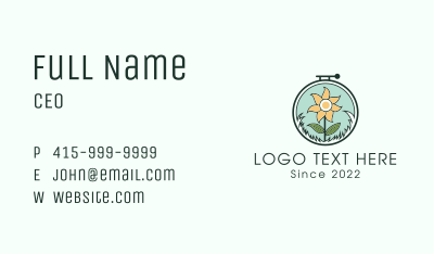 Sunflower Plant Handicraft Business Card Image Preview