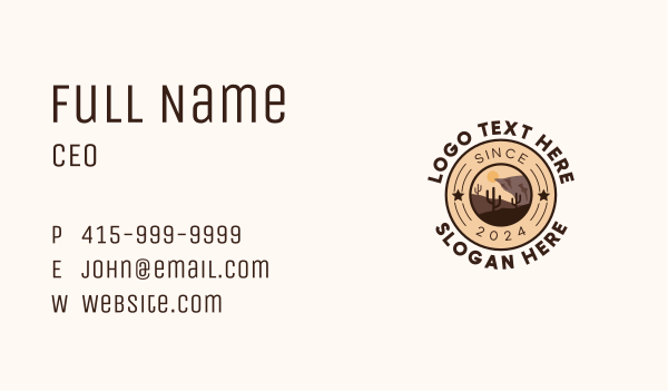 Outdoor Travel Desert Business Card Design Image Preview