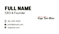 Branding Script Wordmark Business Card Image Preview