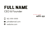 Branding Script Wordmark Business Card Image Preview