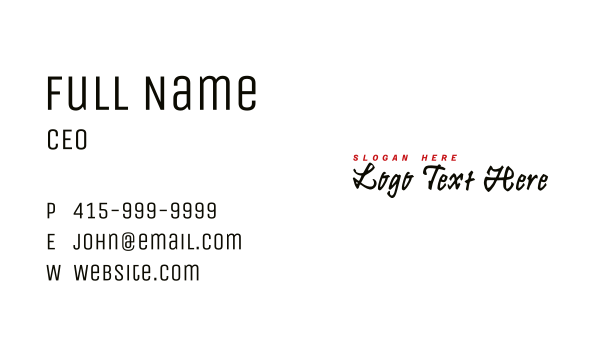 Branding Script Wordmark Business Card Design Image Preview