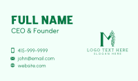 Natural Plant Letter M Business Card Image Preview