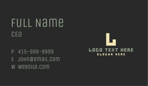 Generic Startup Lettermark Business Card Design Image Preview