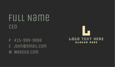 Generic Startup Lettermark Business Card Image Preview