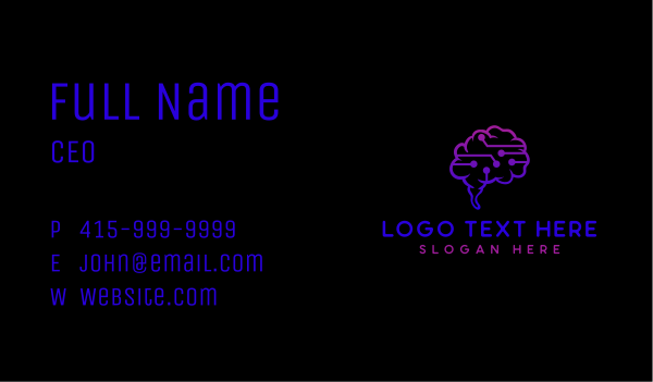 Cyber Mind Technology Business Card Design Image Preview