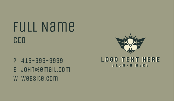 Mechanic Wrench Propeller Business Card Design Image Preview