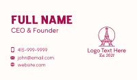 Minimalist Eiffel Tower Business Card Design