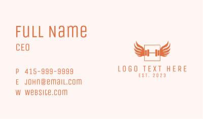 Fitness Gym Wings Business Card Image Preview