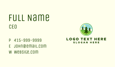 Pine Tree Wood  Business Card Image Preview