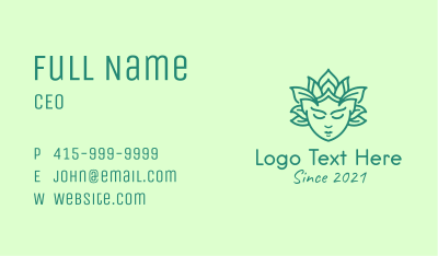 Green Nature Goddess Business Card
