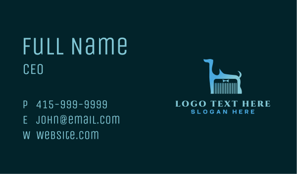 Comb Dog Grooming Business Card Design Image Preview