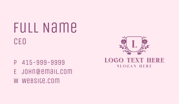 Stylish Wedding Flower Arrangement Business Card Design Image Preview