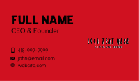 Scary Halloween Wordmark Business Card Image Preview