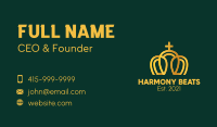 Gold Minimalist Imperial Crown Business Card Image Preview