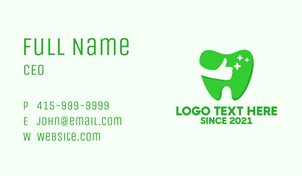 Green Dental Clinic Business Card Design Image Preview