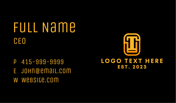 Gaming Avatar Letter T  Business Card Design Image Preview