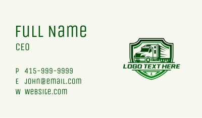 Fast Freight Logistics Truck Business Card Image Preview