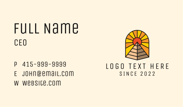 Sun Pyramid Tourism  Business Card Design Image Preview