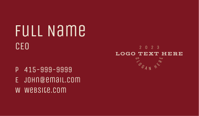 Luxury Business Wordmark Business Card Image Preview