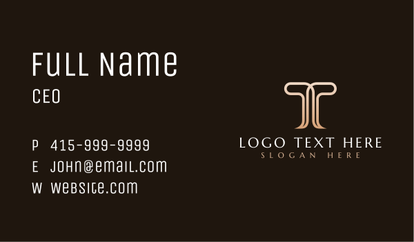 Luxury Firm Company Letter T Business Card Design Image Preview