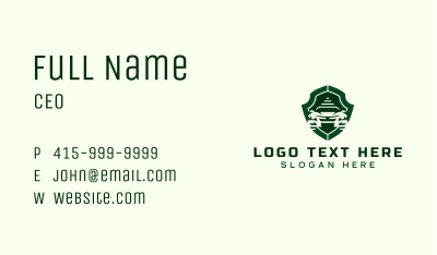 Sports Car Vehicle Shield Business Card Image Preview