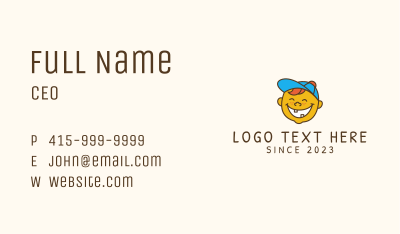 Happy Kid Mascot  Business Card Image Preview