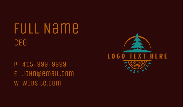 Tree Lumber Woodwork Business Card Design Image Preview