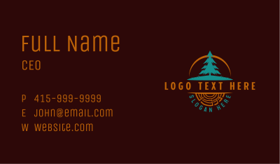 Tree Lumber Woodwork Business Card Image Preview