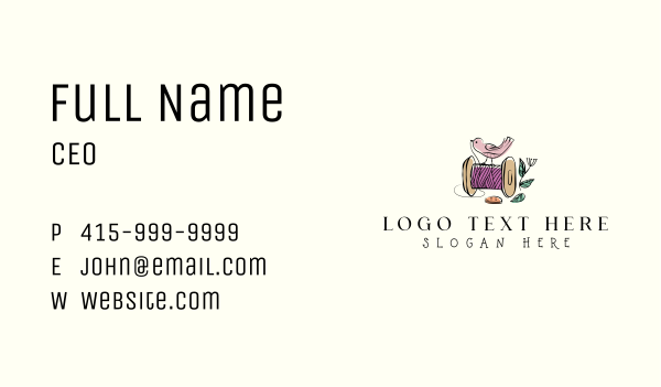 Thread Bird Tailoring Business Card Design Image Preview