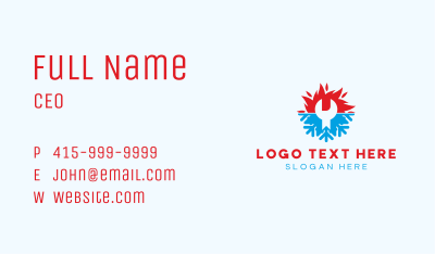 Fire Ice Wrench Business Card Image Preview