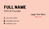 Cute Girly Fashion Business Card Design