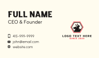 Bull Hexagon Emblem Business Card Image Preview