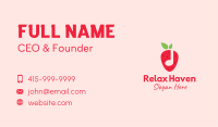 Strawberry Music Note Business Card Design