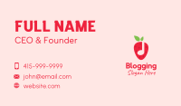 Strawberry Music Note Business Card Image Preview