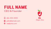 Strawberry Music Note Business Card Design