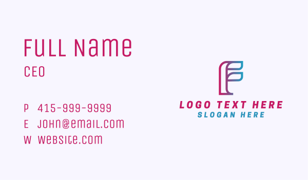 Logistics Courier Letter F Business Card Design Image Preview