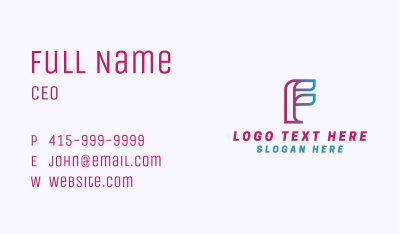 Logistics Courier Letter F Business Card Image Preview