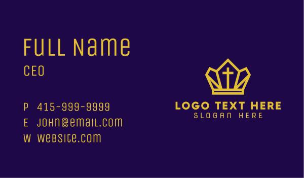 Cross Luxury Crown Business Card Design Image Preview