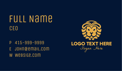 Golden Lion Luxury Business Card Image Preview