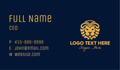 Golden Lion Luxury Business Card